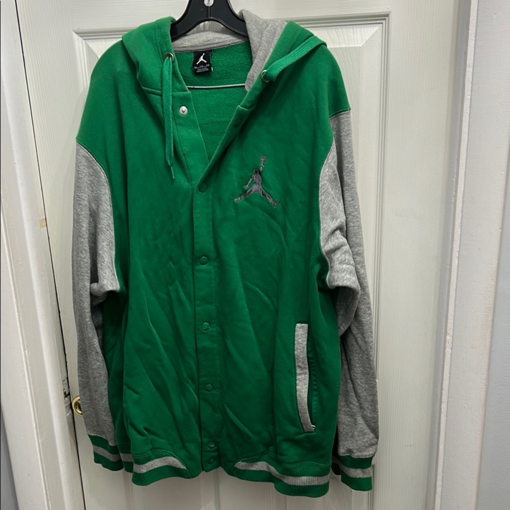 Jordan Green and Gray Bomber Jacket
